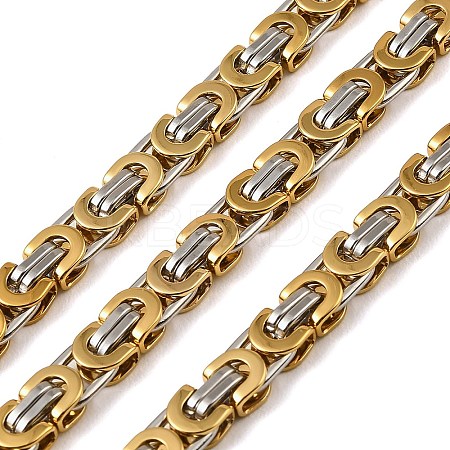201 Stainless Steel Byzantine Chains SA-E001-14GP-02-1