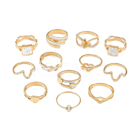 Crystal Rhinestone Finger Ring RJEW-MSMC002-17G-1