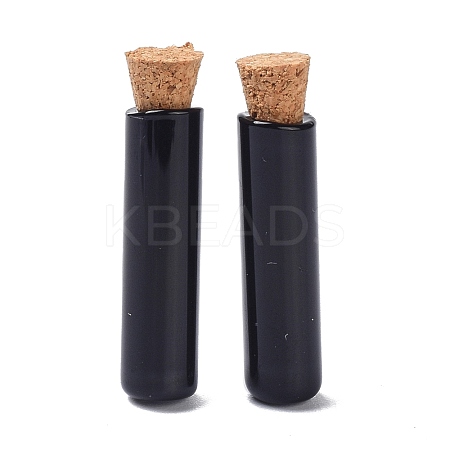 Tube Glass Cork Bottles Ornament AJEW-O032-04A-1