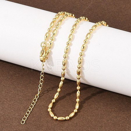 2.2MM Brass Ball Chain Necklaces for Men Women X-NJEW-L012-06G-1