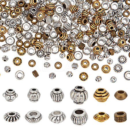 240Pcs 12 Styles Tibetan Style Zinc Alloy Beads FIND-SC0019-96-1