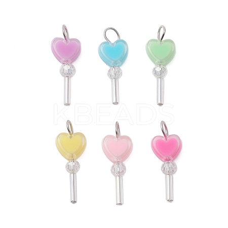 Acrylic & Glass Pendants PALLOY-JF03521-01-1