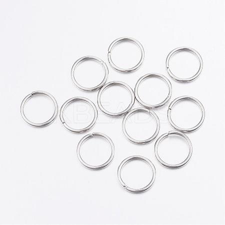 Tarnish Resistant 304 Stainless Steel Open Jump Rings STAS-P151-01-1