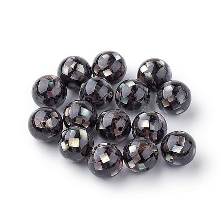 Natural Black Lip Shell Beads SSHEL-Q298-10mm-10-1