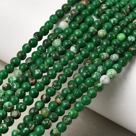 Natural Regalite/Imperial Jasper/Sea Sediment Jasper Beads Strands G-K317-A17-01A-1