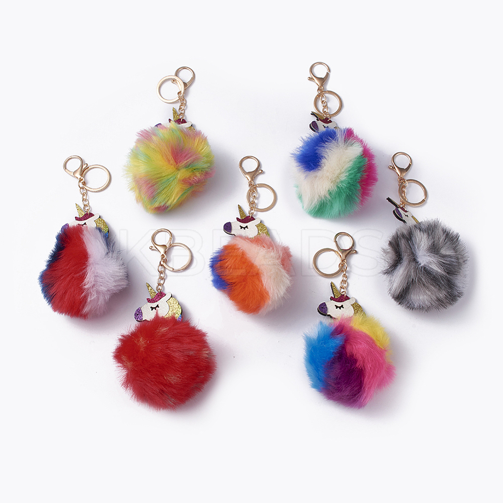 Wholesale Pom Pom Ball Keychain - KBeads.com