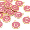 Golden Plated Alloy Enamel Charms X-ENAM-S118-08C-4