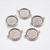 Zinc Alloy Cabochon Connector Settings PALLOY-A15774-AS-LF-2