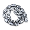 Electroplated Glass Beads Strands GLAA-H039-04C-2