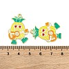 Golden Plated Alloy Enamel Pendants ENAM-Z017-10G-02-3