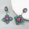 Bohemia Alloy Rhinestone Stud Dangle Earrings for Women WG793A0-01-4