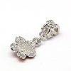 Large Hole Alloy Enamel European Dangle Pendants MPDL-A025-I03-2