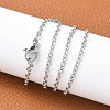 Tarnish Resistant Trendy Unisex 304 Stainless Steel Cable Chain Necklaces X-NJEW-L043-16P-4