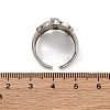 Brass Micro Pave Clear Cubic Zirconia Cuff Finger Rings RJEW-G337-34P-5
