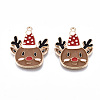 Eco-Friendly Alloy Enamel Pendants X-ENAM-Q437-064-NR-1