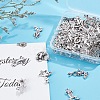 108Pcs 6 Style Tibetan Style Alloy Frog Charms TIBEP-SC0001-90-4