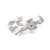 Brass Micro Pave Cubic Zirconia Pendants X-KK-D431-017P-2