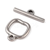 Non-Tarnish 304 Stainless Steel Toggle Clasps STAS-Q324-18P-2
