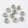Natural Sesame Jasper/Kiwi Jasper European Beads LS-X-G-G740-14x8mm-06-1