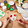 10Pcs Unfinished Blank Wooden Pendants Set for Painting Arts WOOD-CP0001-23A-3