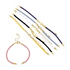 6Pcs 6 Colors Nylon Cords Bracelet Makings Fit for Connector Charms AJEW-FS0001-38-2
