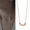 1Pc 304 Stainless Steel Slider Round Beads Pendant Necklaces NJEW-LP0003-10RG-1