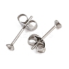 304 Stainless Steel Stud Earring Findings STAS-D389-03A-P-2