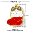 304 Stainless Steel Enamel Pendants STAS-OY001-57G-2