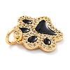 Real 18K Gold Plated Brass Micro Pave Cubic Zirconia Charms ZIRC-L100-085G-02-4