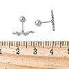 304 Stainless Steel Stud Earrings for Women LS-EJEW-E603-02P-2