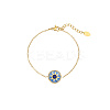 Stylish 304 Stainless Steel Gold-Plated Cat Eye Necklace and Bracelet UJ8969-2-1
