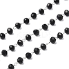 Oval Glass Beaded Chains CHS-A015-07P-1