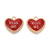 Valentine's Day Alloy Enamel Pendants ENAM-T024-16A-G-1