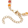 Natural Carnelian Beaded Bracelets BJEW-JB11763-01-4