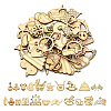 50Pcs Unfinished Wood Slices Art Pendants Chips WOOD-CJ0001-52-1