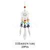 Chakra Natural & Synthetic Gemstone Chips & Alloy Pendant Decorations HJEW-FS00024-4