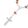 2Pcs 2 Style Religious Prayer Beaded Rosary Bracelets BJEW-SZ0002-53-4