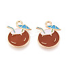 Beach Theme Alloy Enamel Pendants LS-ENAM-T022-33C-1