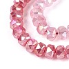 Anti-Tarnish Electroplate Glass Imitation Jade Beads Strands EGLA-T029-6mm-13F-3