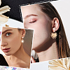 20Pcs Brass Stud Earring Findings MAK-BBC0001-28-5