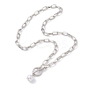 Imitation Pearl Beads Pendant Necklaces NJEW-JN04732-02-4