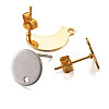 304 Stainless Steel Stud Earring Findings STAS-YS0001-08-4