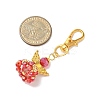 Angel Glass & Alloy Pendant Decorations HJEW-MZ00360-08-3