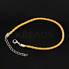 Trendy Braided Imitation Leather Bracelet Making BJEW-S076-009-2