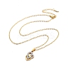 304 Stainless Steel Crystal Rhinestone Heart Pendant Cable Chain Necklaces for Women LS-NJEW-Z056-01E-G-4