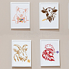 1 Set PET Hollow Out Drawing Painting Stencils DIY-MA0003-15-5