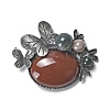 Resin Imitation Agate Oval Brooches LS-JEWB-M033-02B-1