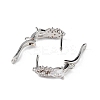 Brass Teardrop Hoop Earring Findings LS-ZIRC-L097-055P-4