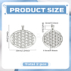2Pcs 304 Stainless Steel Pendants STAS-LP0004-47P-2