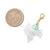 5Pcs Angel Glass & Acrylic Pendant Decorations HJEW-JM04180-02-3